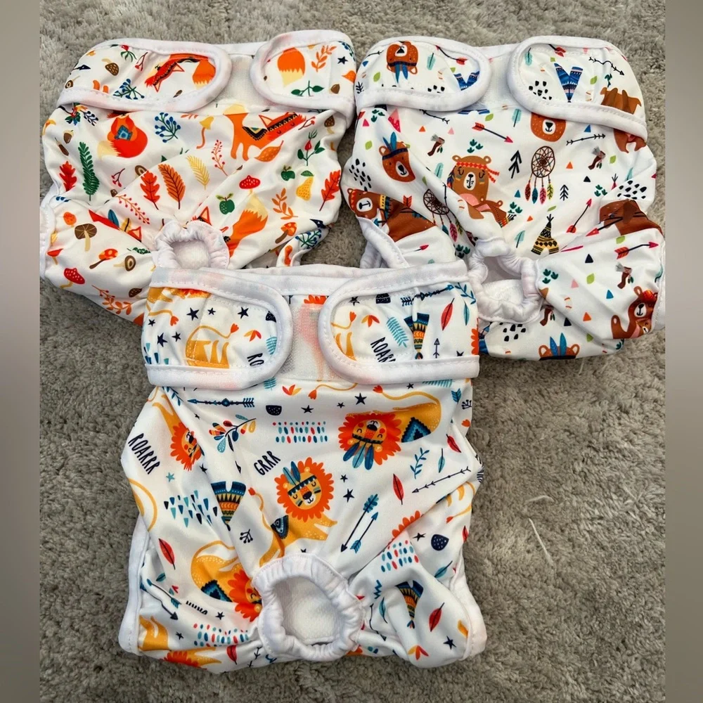 - Reusable dog diapers or covers